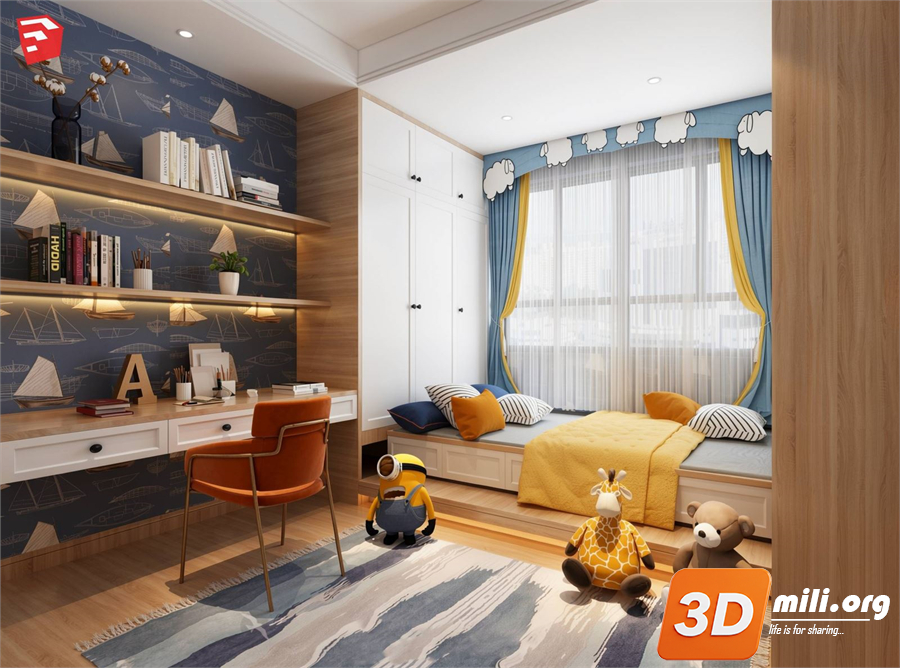 Children Room Scenes Skp FIles 